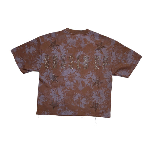 T1474 - Gassed Up with Rhinestones Cropped Top T-Shirt