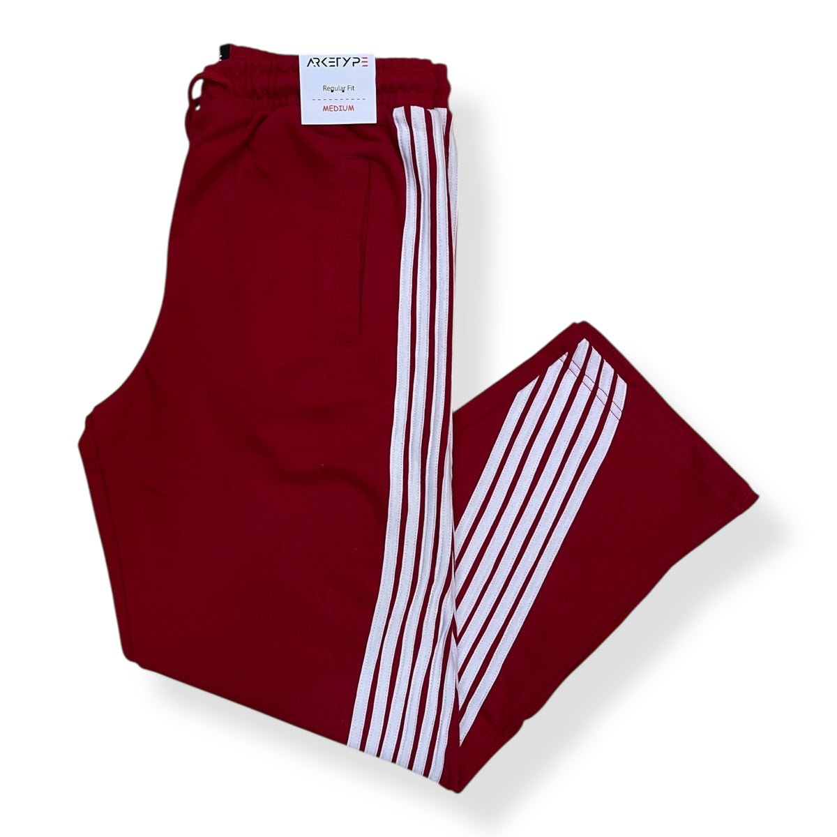 P558 - Racer Stripes French Terry Straight-Fit Pants