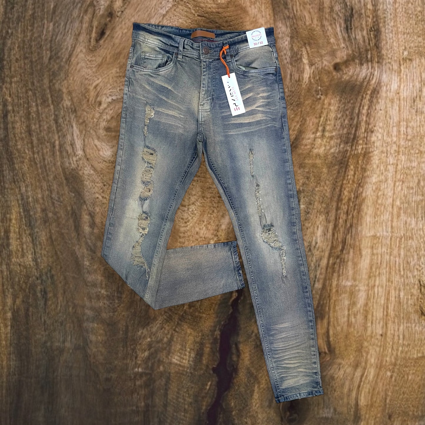 PC03 - Core Ripped Slim-Fit Stretch Jeans