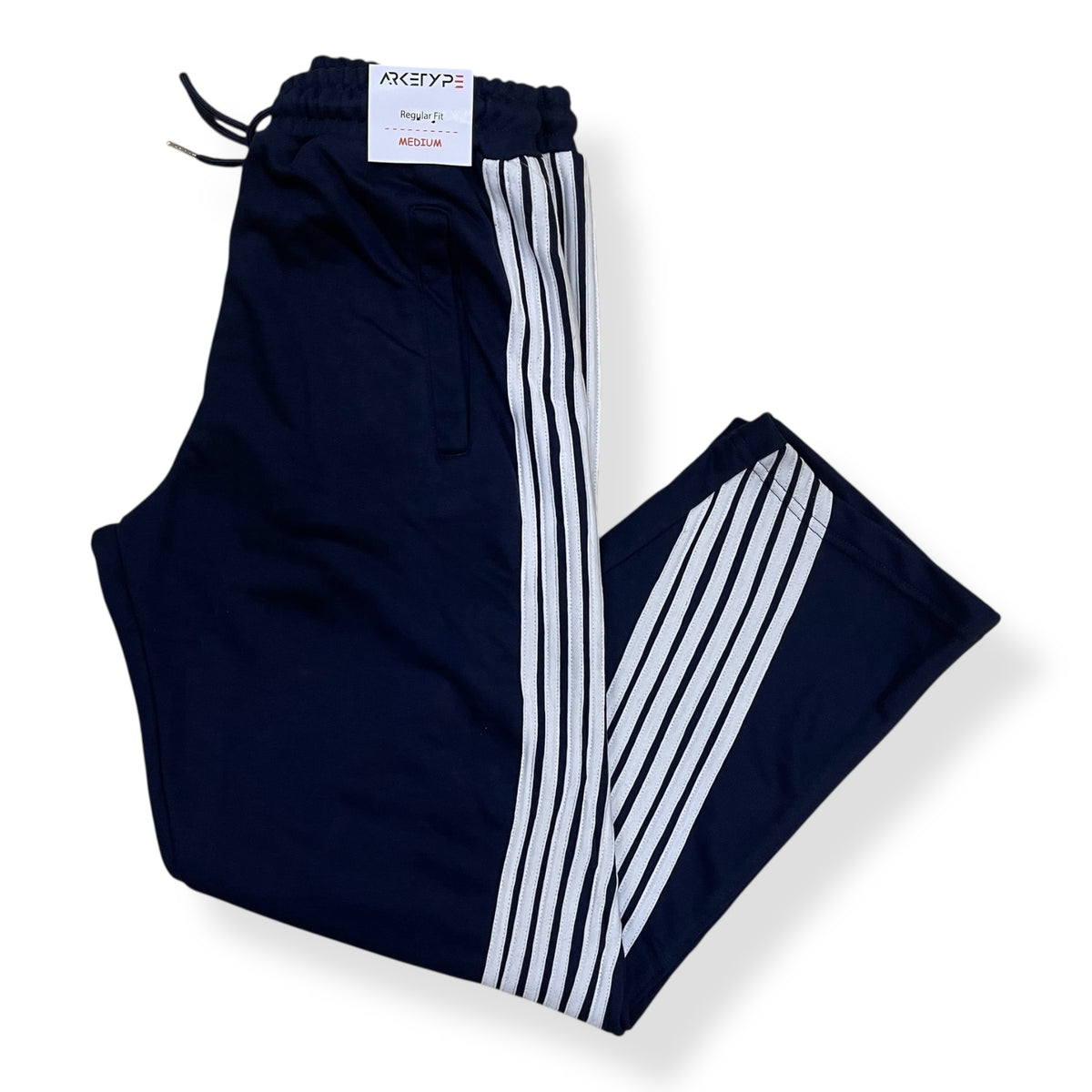 P558 - Racer Stripes French Terry Straight-Fit Pants