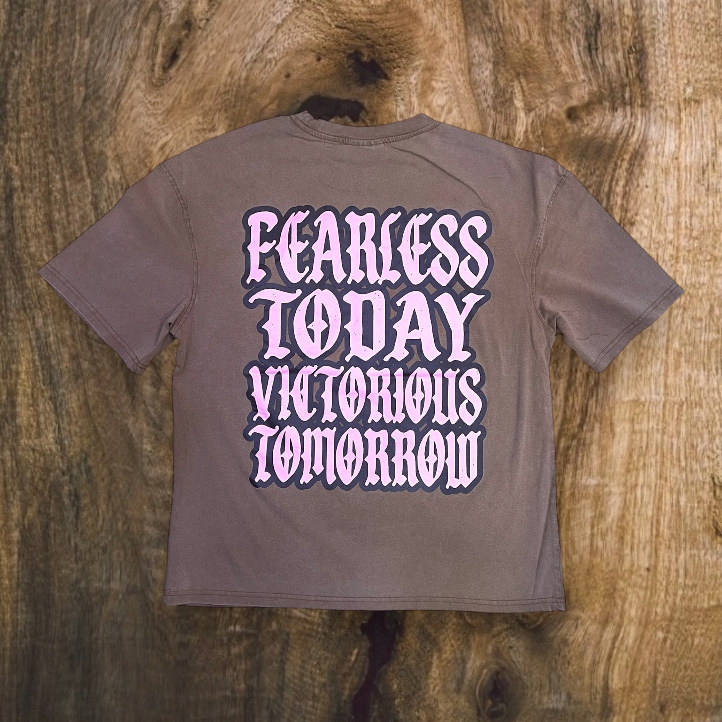 T2508 - Fearless Today Victorious Tomorrow Drop Shoulder T-Shirt