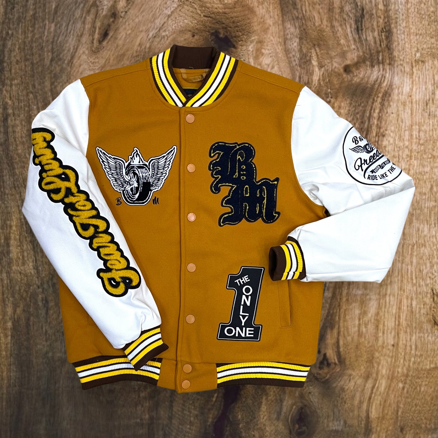 J472 - No Fear Varsity Jacket (Timber)