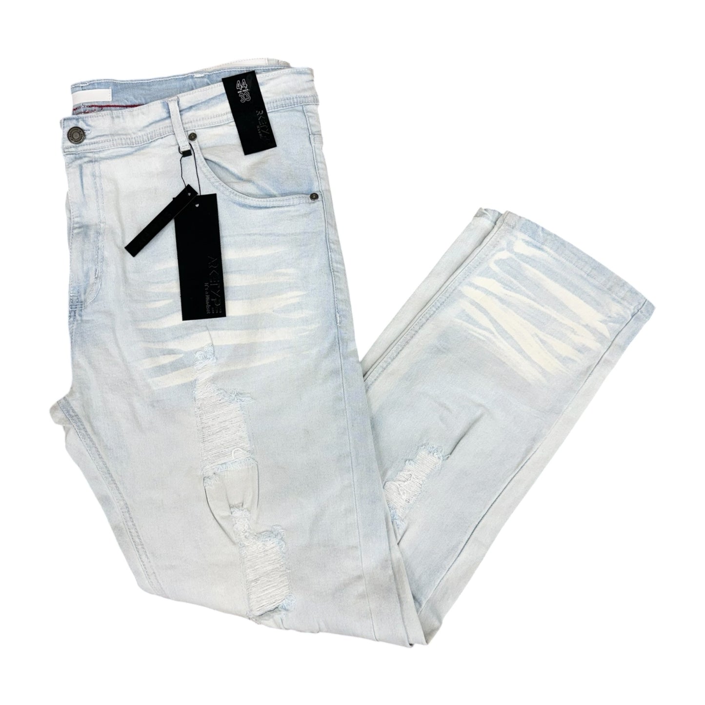 PC03X - Big Men's Core Ripped Slim-Fit Stretch Jeans