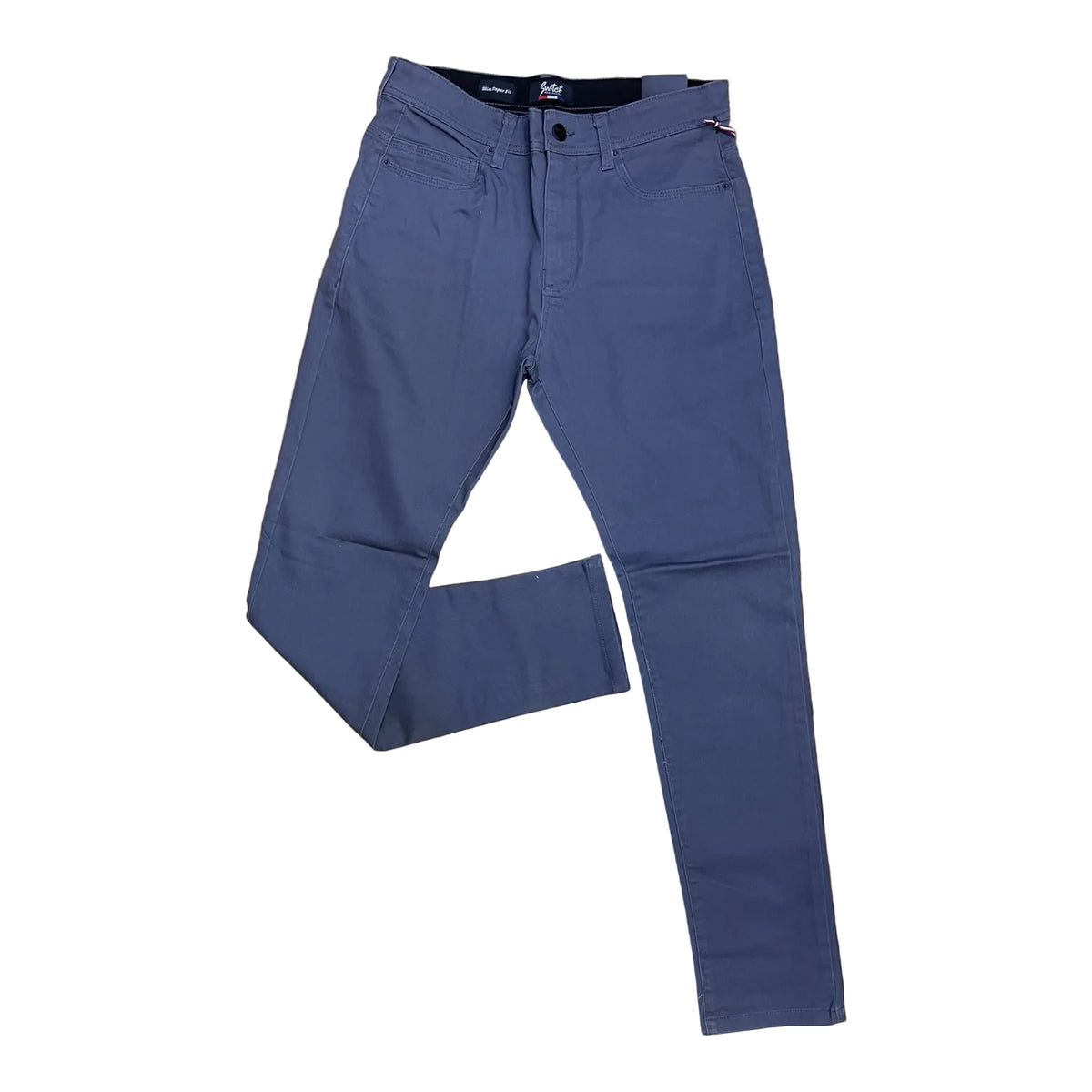 Switch Span Twill Casual Slim-Fit Stretch Pants in blue