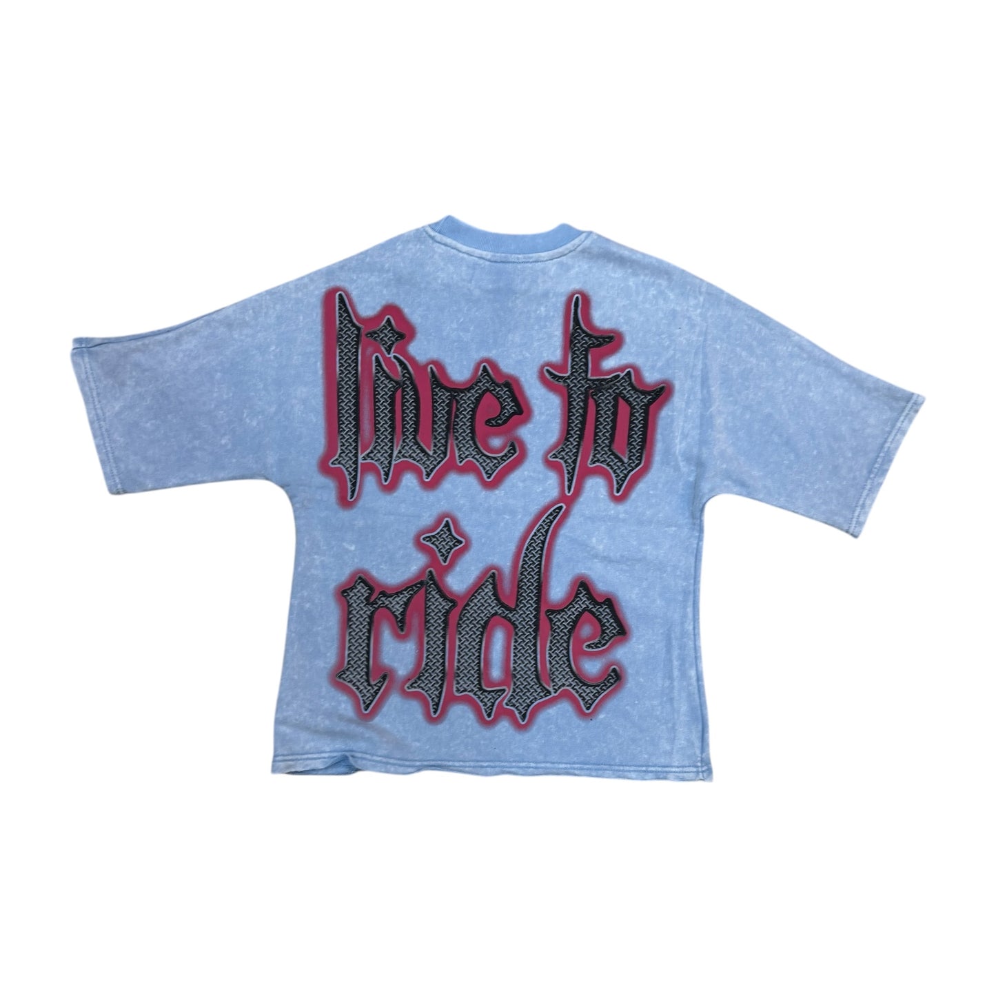 SD2629 - Ride or Die with Rhinestone French Terry Cropped Top