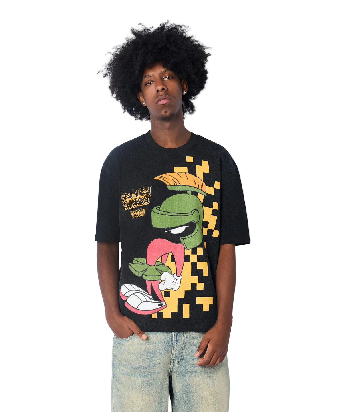 WH-LTS6TM-224 - Looney Tunes Marvin Applique Boxy Graphic T-Shirt