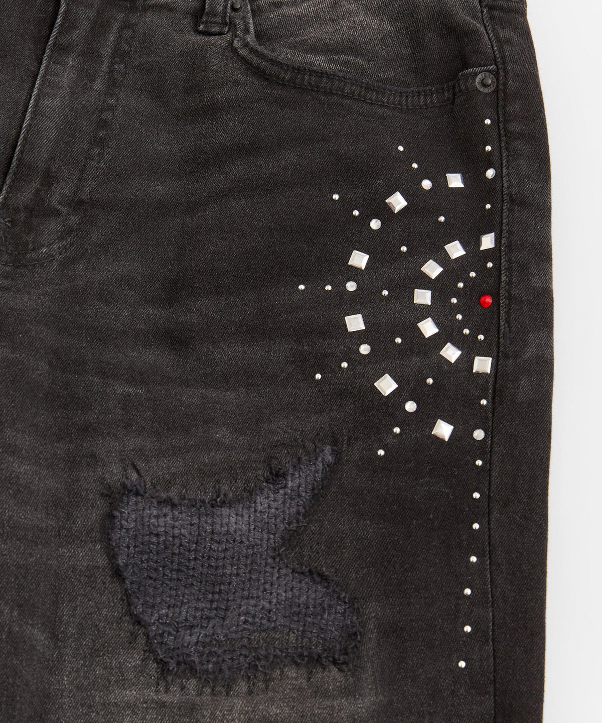 RCS6DM-700 - Starburst Rhinestone Distressed Skinny Jeans