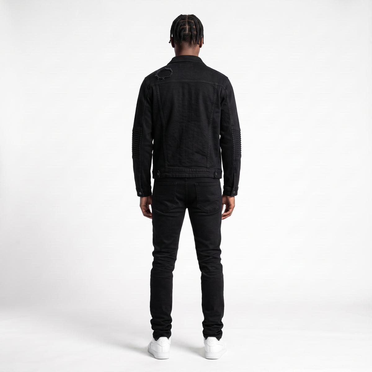 WH-P633 - Spencer with Distressed Detailing Rip & Repair Regular-Fit Stretch Jeans