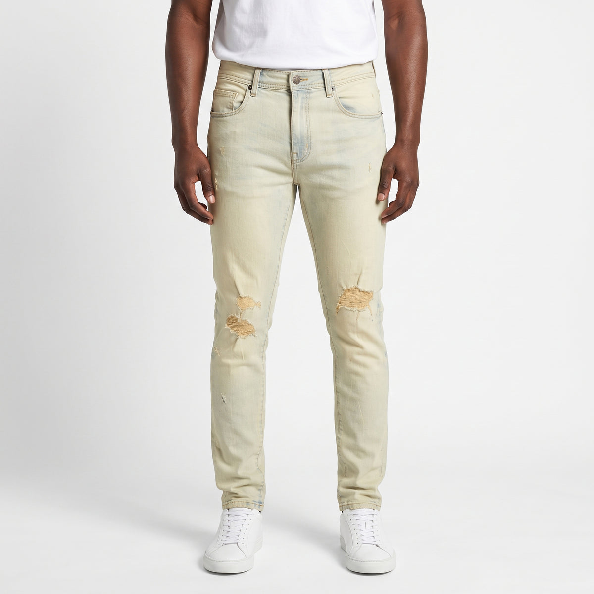 WH-P567K - Boys/Kids Jersey Ripped Skinny-Fit Stretch Jeans