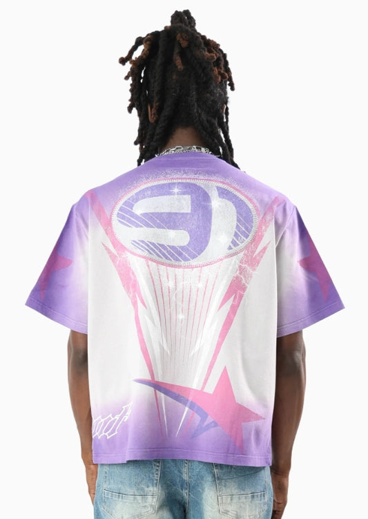 KT26F554 - Speedway Wide Crop Graphic T-Shirt