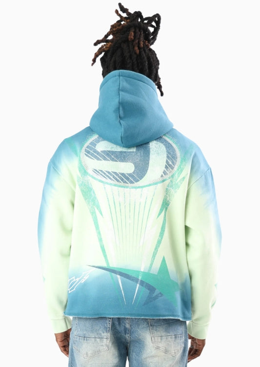 FO26F554 - Speedway Dip Dye Oversized Graphic Hoodie