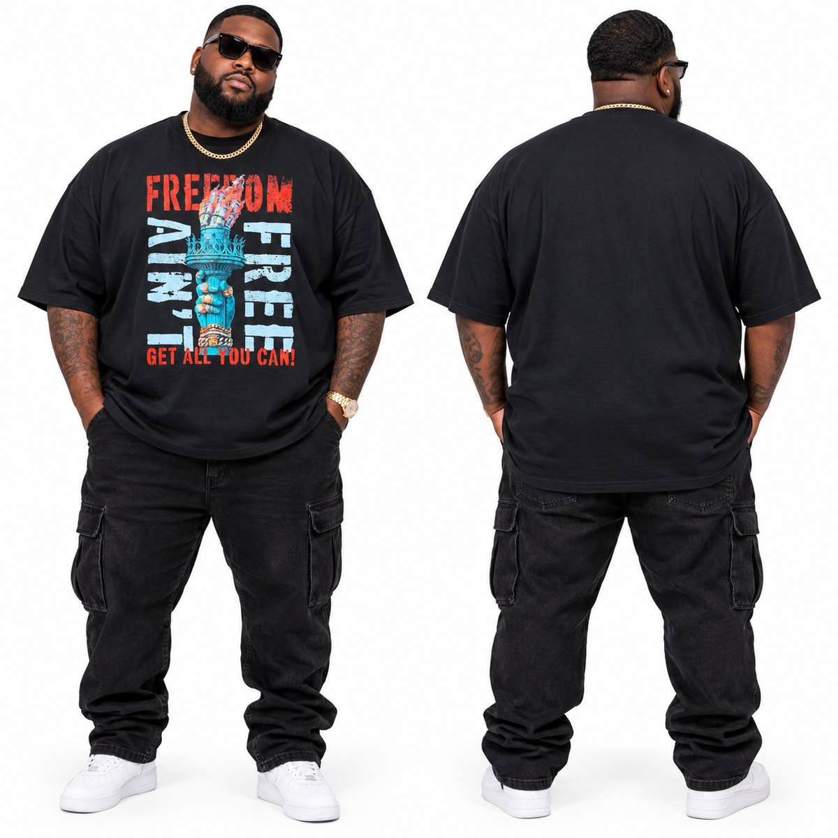 WH-MST2622DX - Freedom Ain't Free Big & Tall Graphic T-Shirt