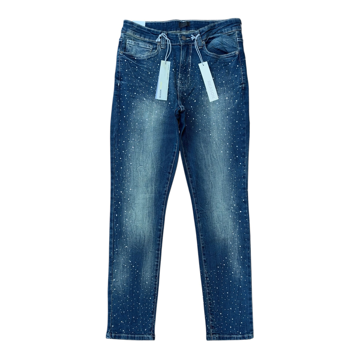 RR5-159 - Stoned Out Rhinestone Denim Skinny Jeans