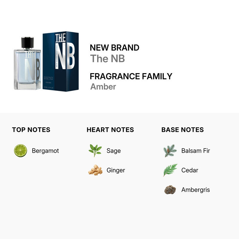 New Brand Men's The NB EDT Spray 3.4 oz(100ML) Fragrance