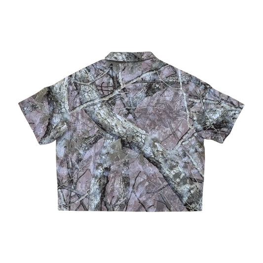WH-610-32763 - Camo Woven with Rhinestones and Studs Button Down Shirt