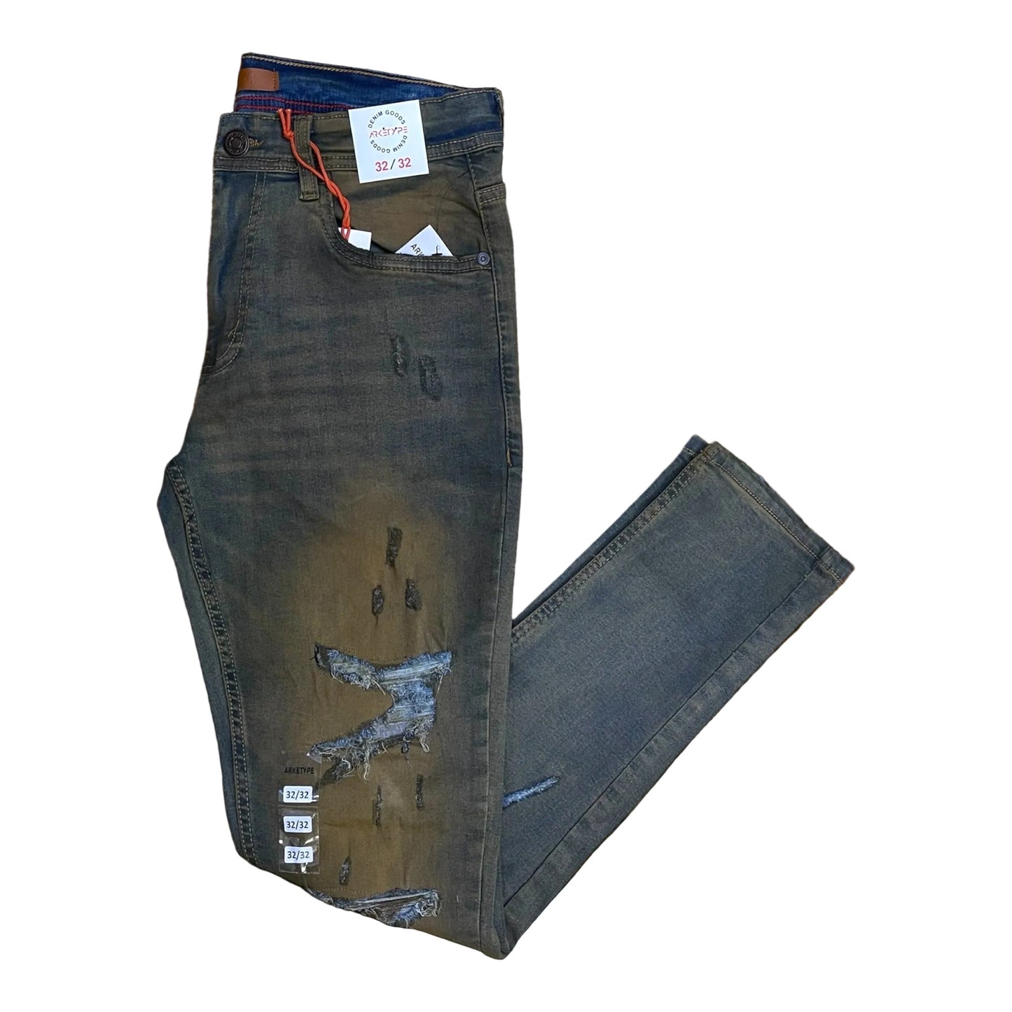 WH-P502 - Laredo Ripped Slim-Fit Stretch Jeans