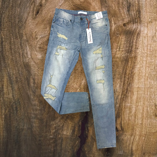 P539 - Volt Rip N Repair Slim-Fit Stretch Jeans