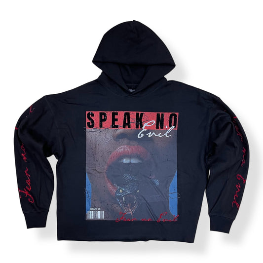 RK5481797 - SPEAK NO EVIL Cropped Fleece Hoodie