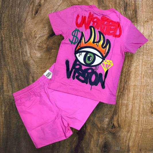 151-112 - Dream Vision Shorts SET (Pink)