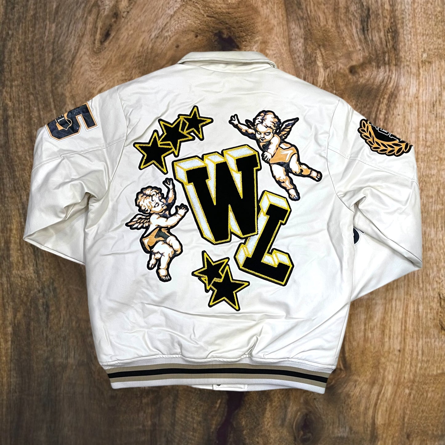 142-523 - World Champs PU Jacket (Cream)