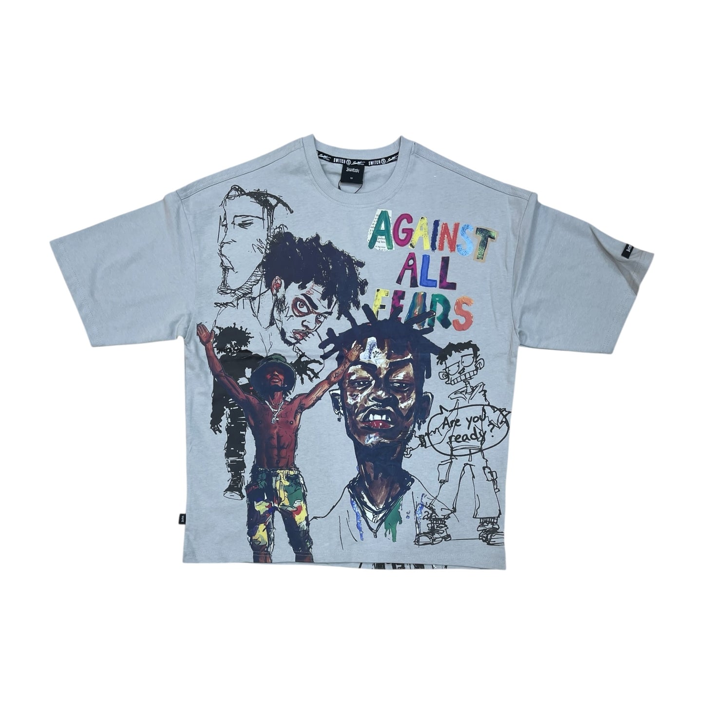 WH-SW6182 - Against All Fears Boxy Graphic T-Shirt