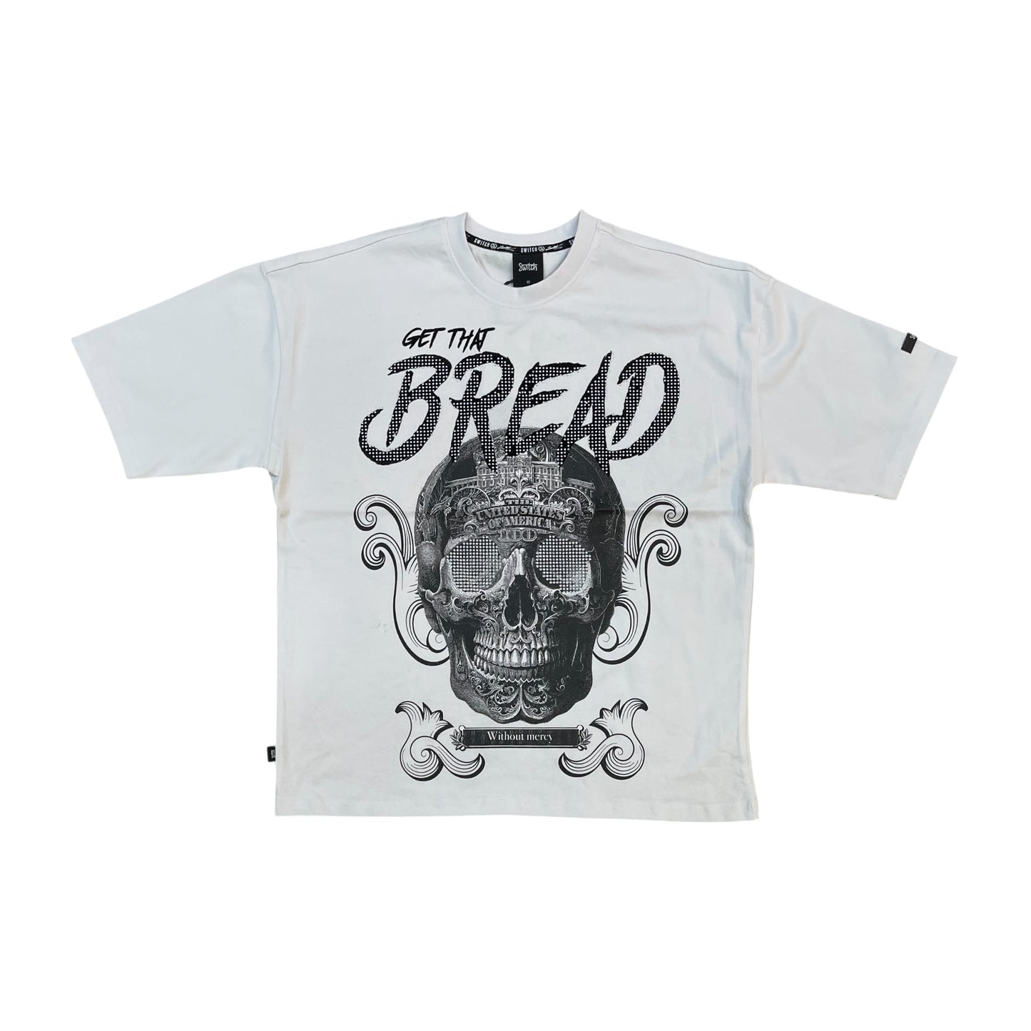 WH-SM6109 - Bread with Rhinestone Graphic T-Shirt