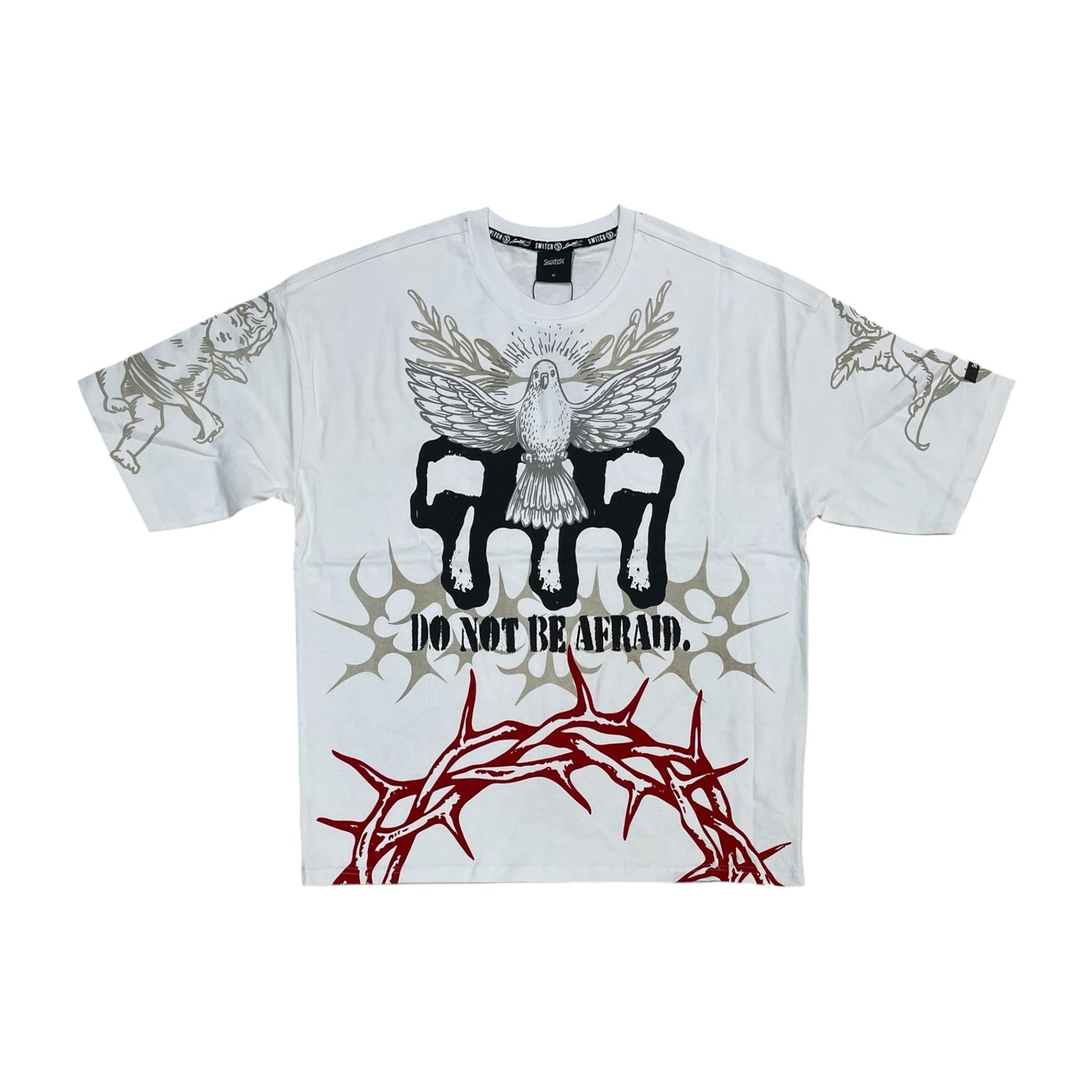 WH-SW6109 - Do Not Be Afraid Boxy Graphic T-Shirt