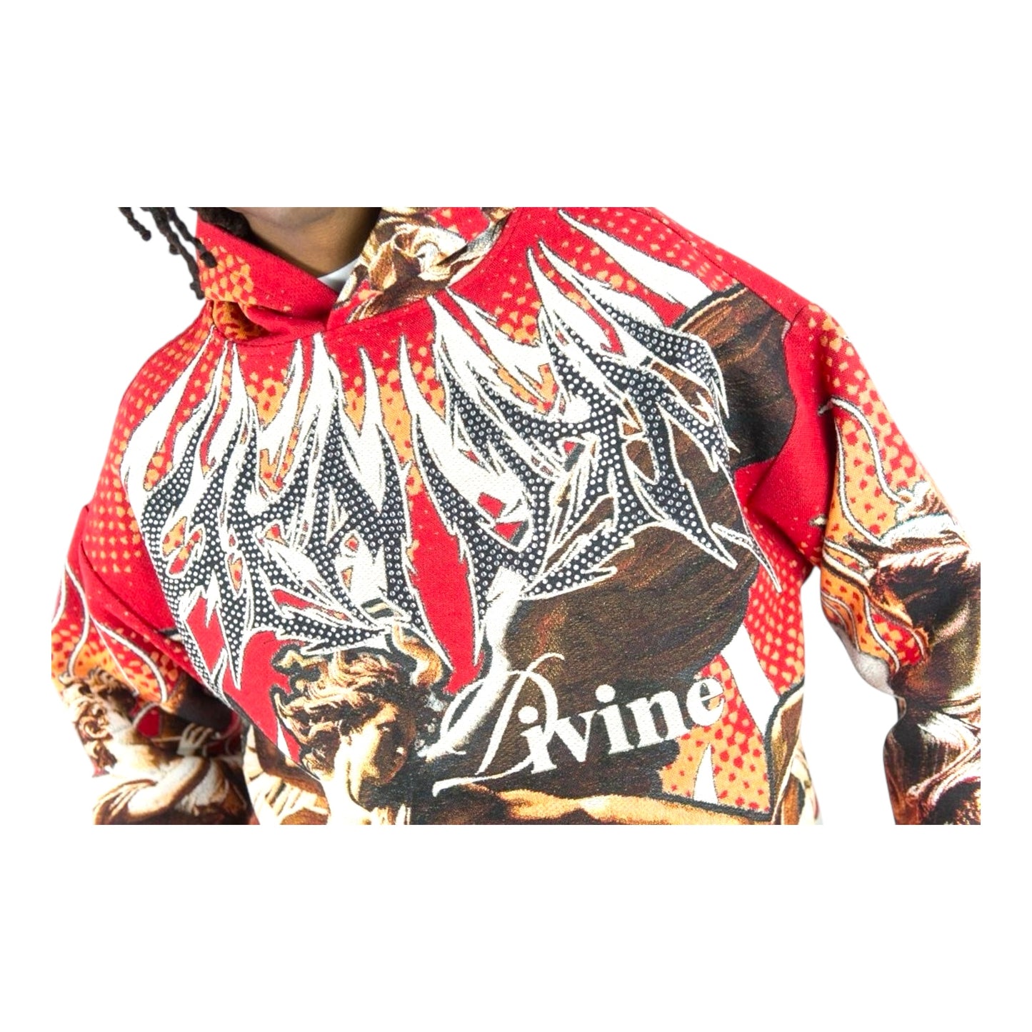 152-337 - Heaven Rhinestone Tapestry Hoodie