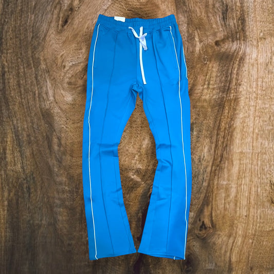 100-470 - Track Stacked Fit Pants (Lt.Blue)