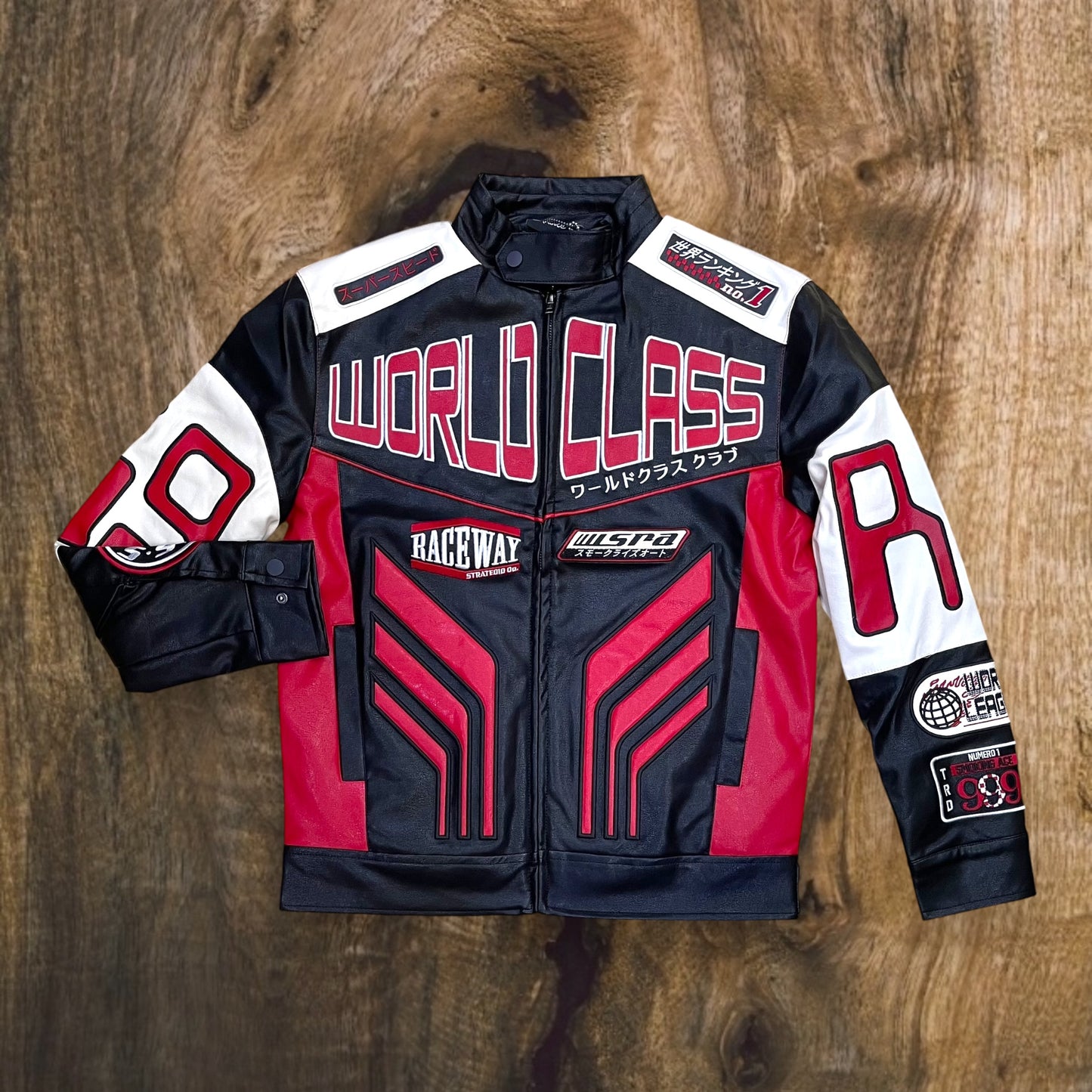 OJ24688 - PU World Class Racing Jacket (Red)