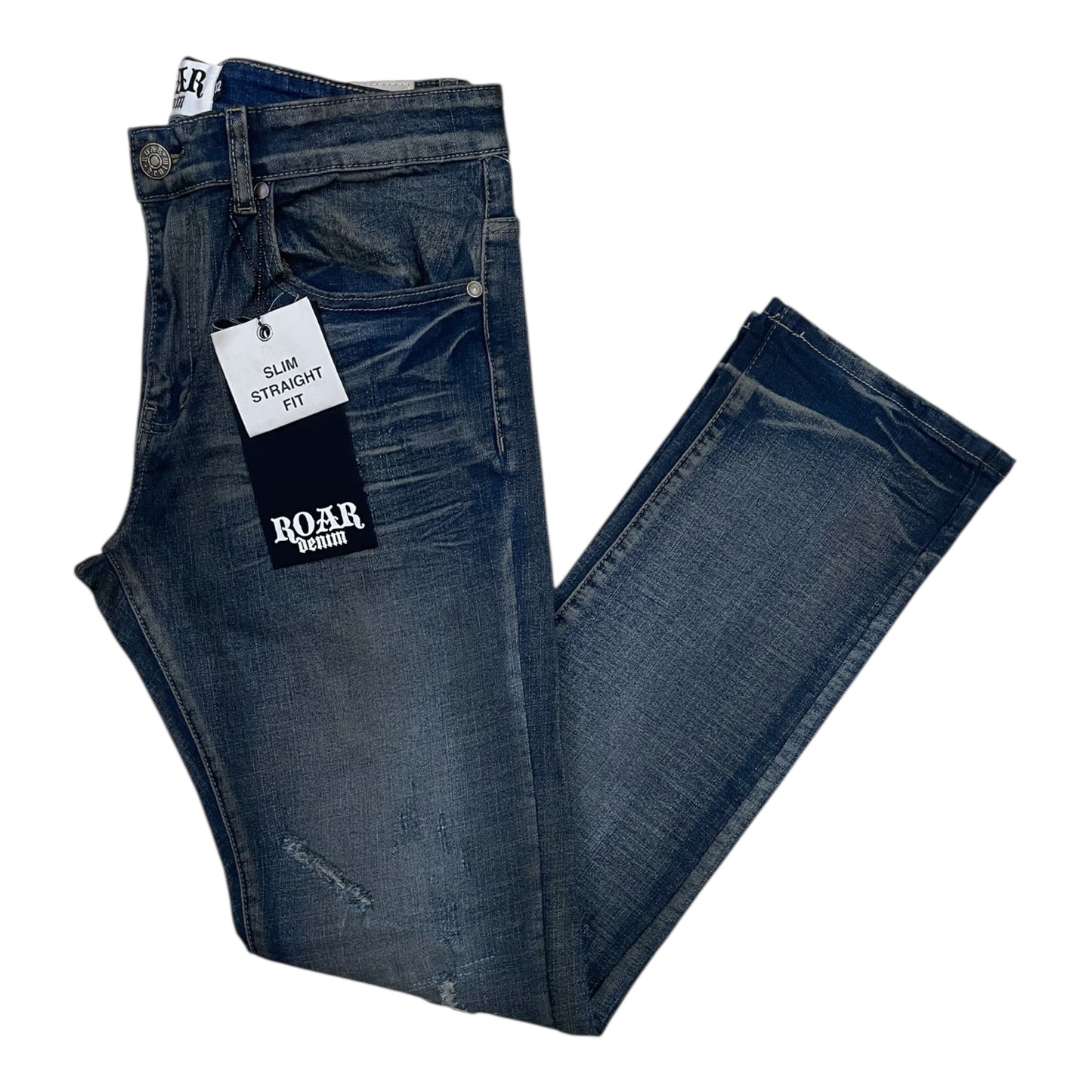 A00-43415 - Distressed Slim-Fit Stretch Jeans