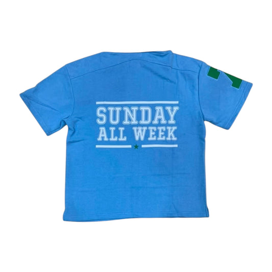 KT609 - Sunday All Week Boxy Graphic Polo Shirt