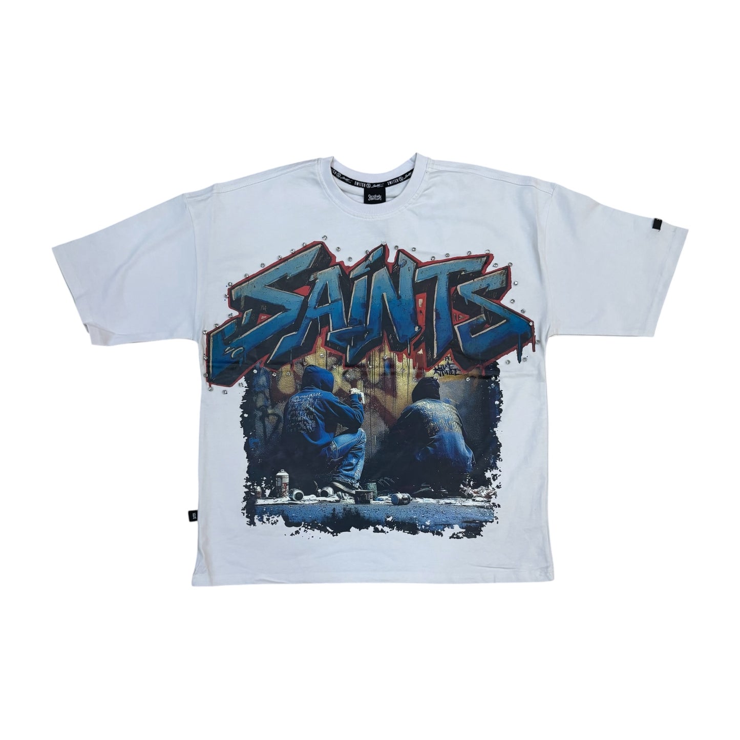 WH-SW6105 - Saint Vandal with Studs Boxy Graphic T-Shirt