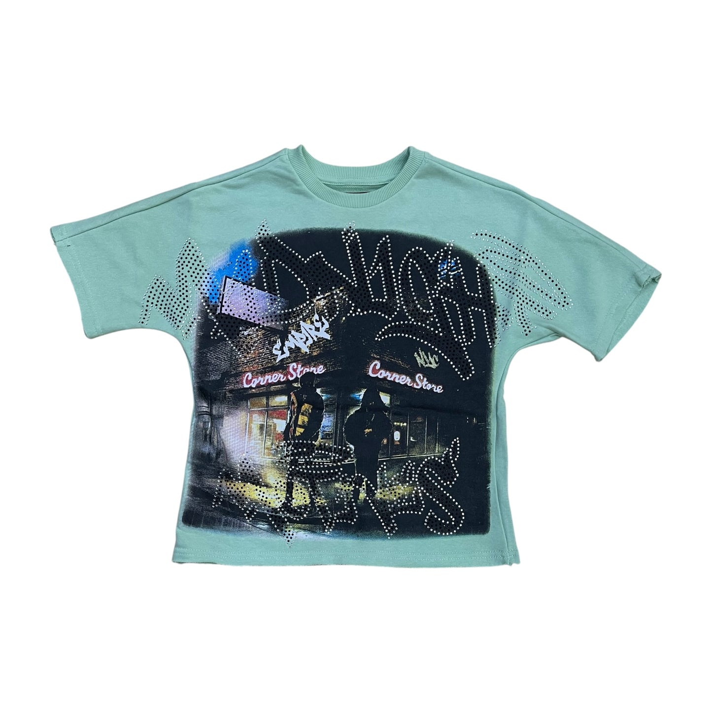 SD2607K - Boy's/Kid's Midnight Motives with Rhinestone French Terry Cropped Top