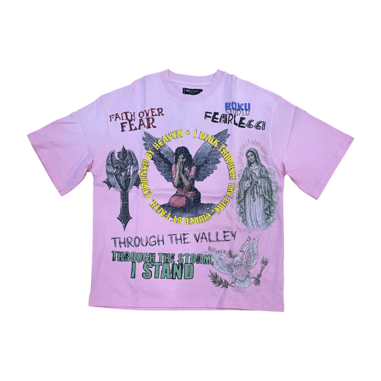 WH-RK1482118 - Rise Above Relaxed Boxy Graphic T-Shirt