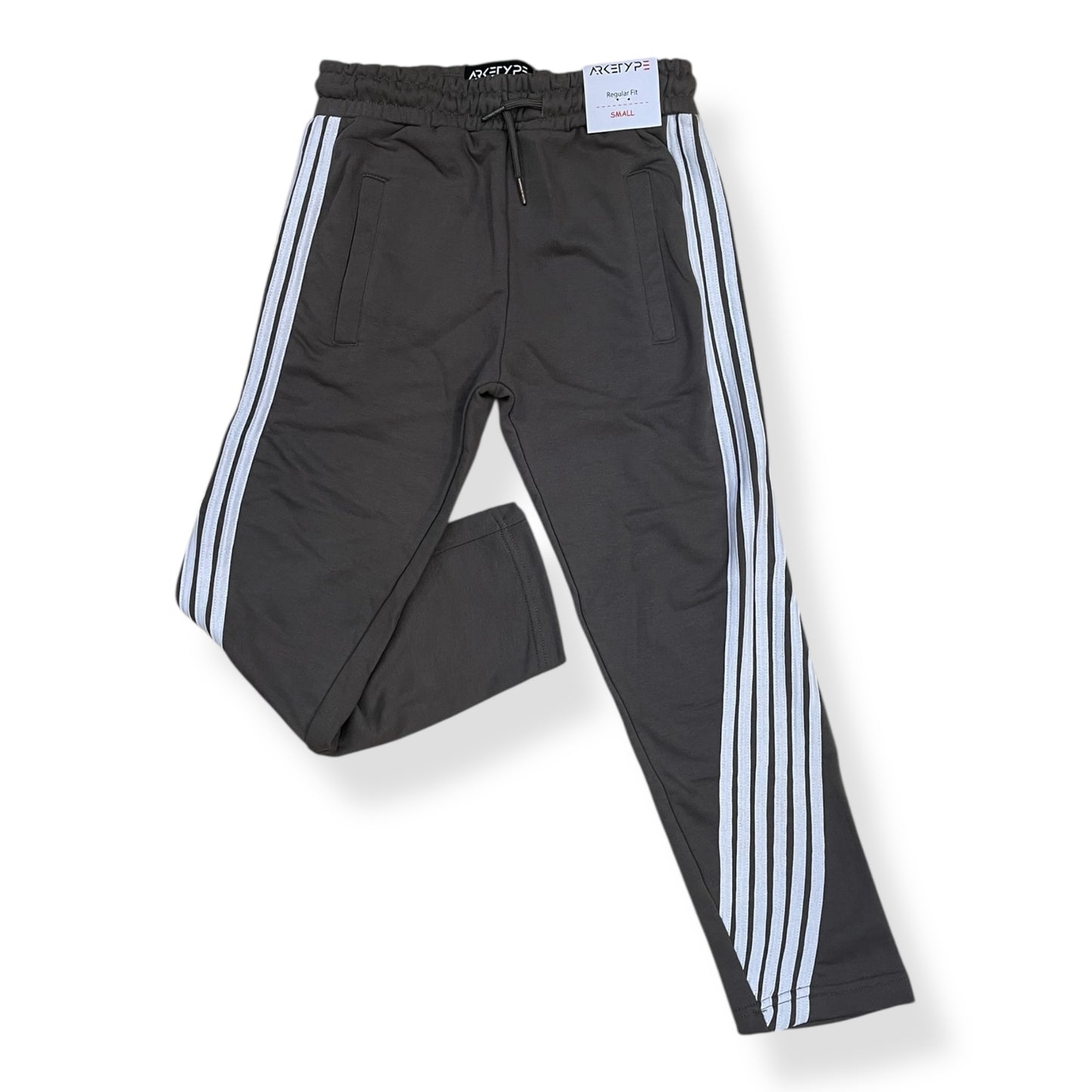 P558K - Boy's/Kids Racer Stripes French Terry Straight-Fit Pants