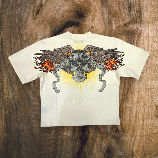 752-115 - Marauders with Rhinestones Oversize Cropped Top T-Shirt