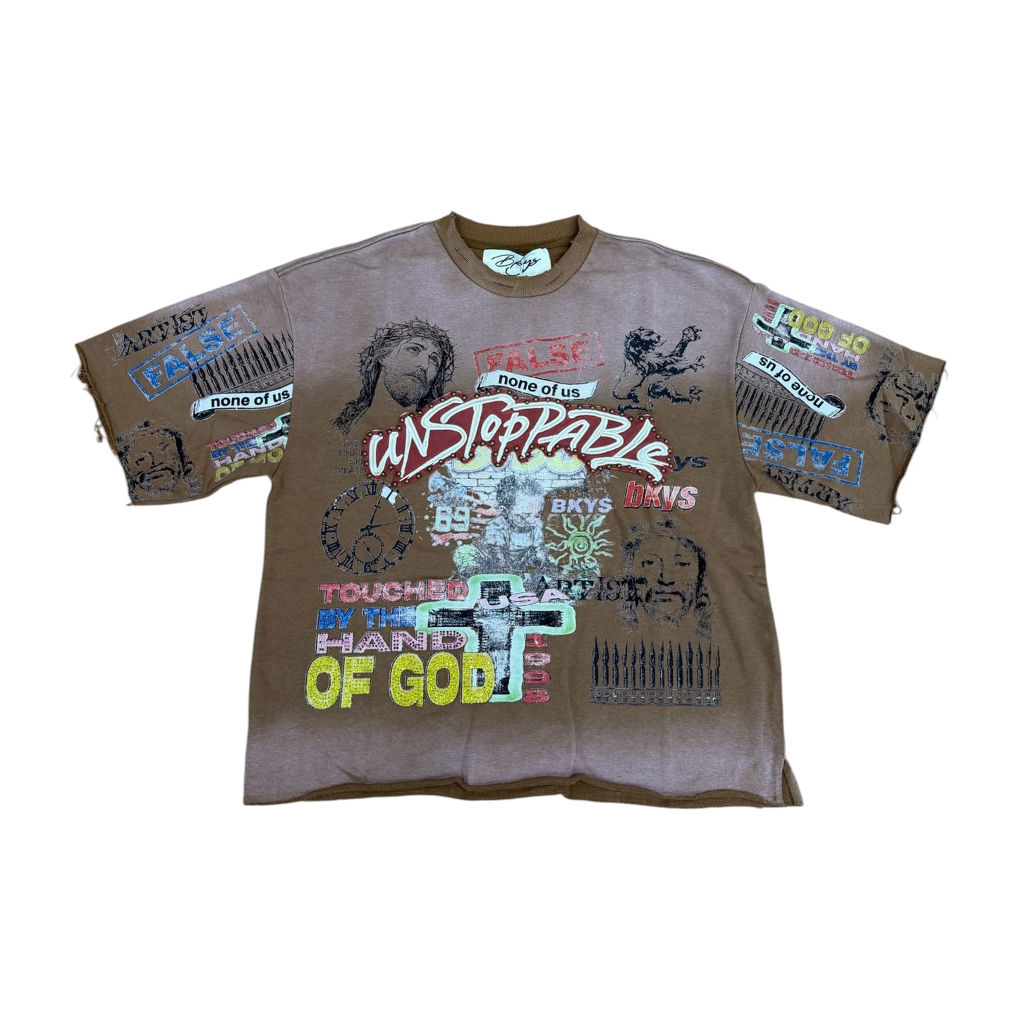 WH-T1611 - Unstoppable with Studs Graphic Crop T-Shirt