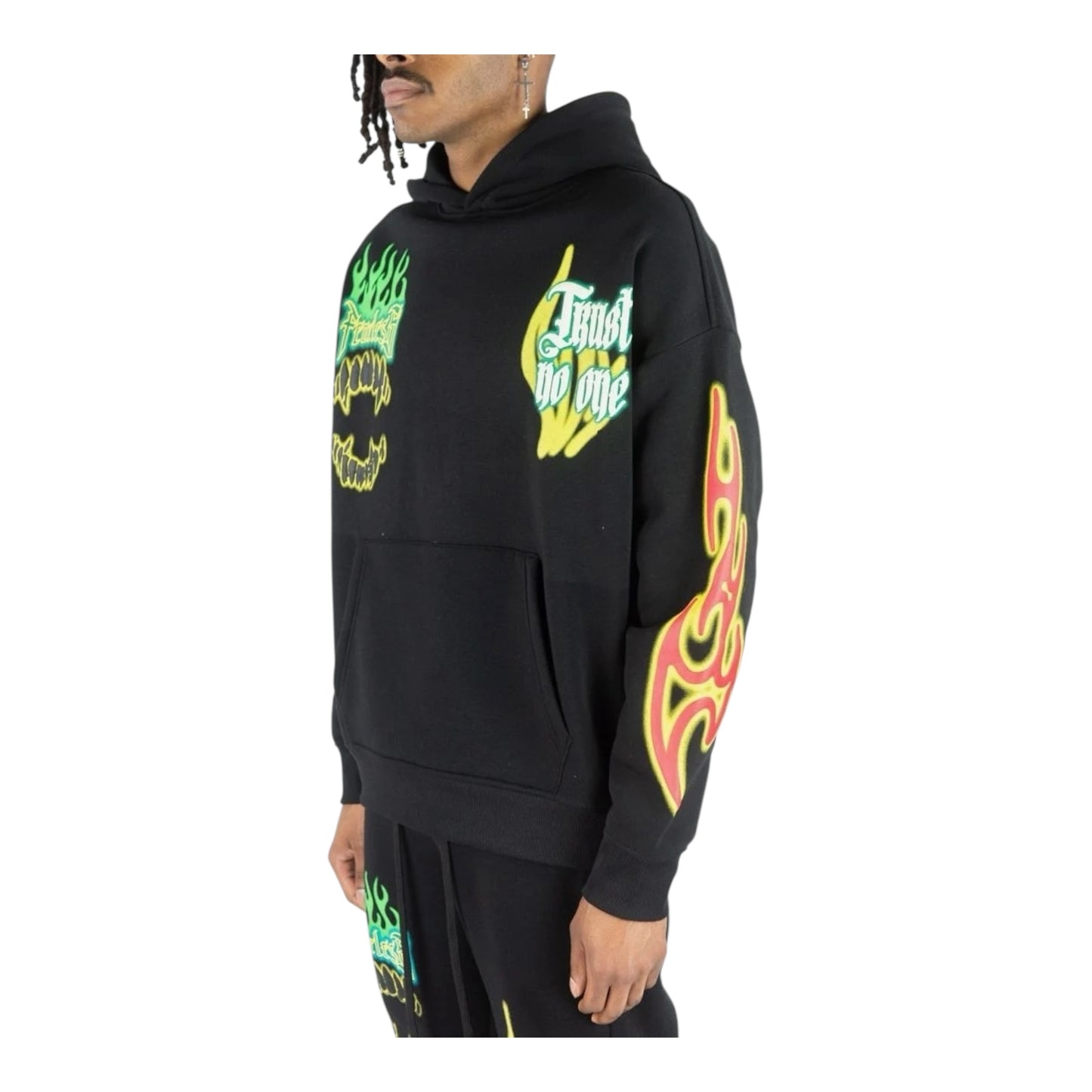 152-313 - Trust No One Graphic Fleece Hoodie