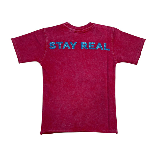 612-11101 - Boy's/Kid's Saint Stay Real Rhinestone Graphic T-Shirt
