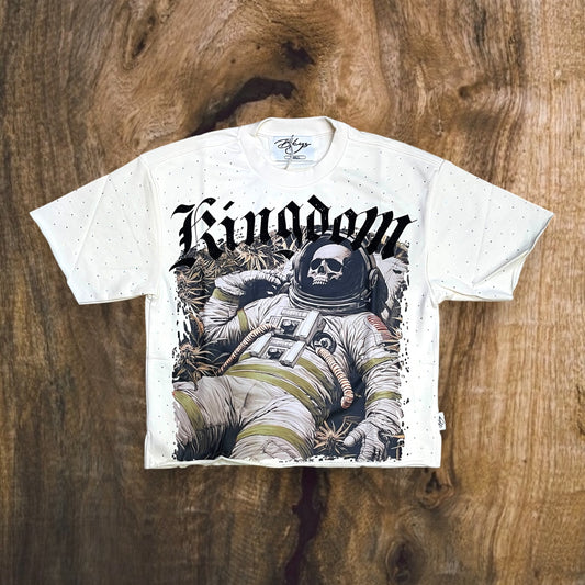 T1359 - Kingdom of Heaven with Rhinestones Cropped Top T-Shirt