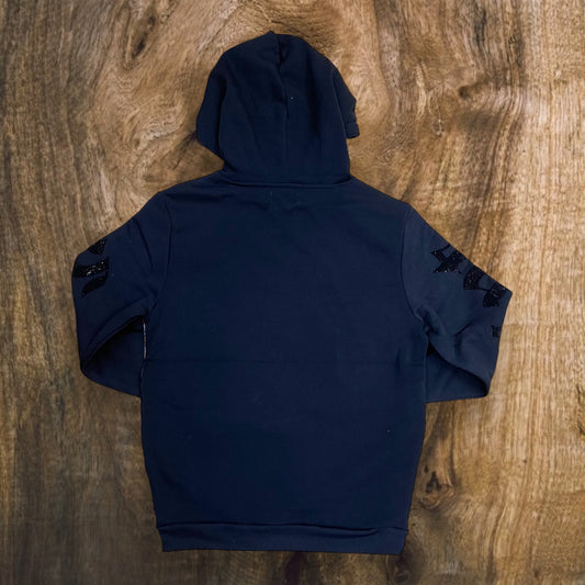 FB2555 - Sinner Rhinestone Tapestry Graphic Hoodie