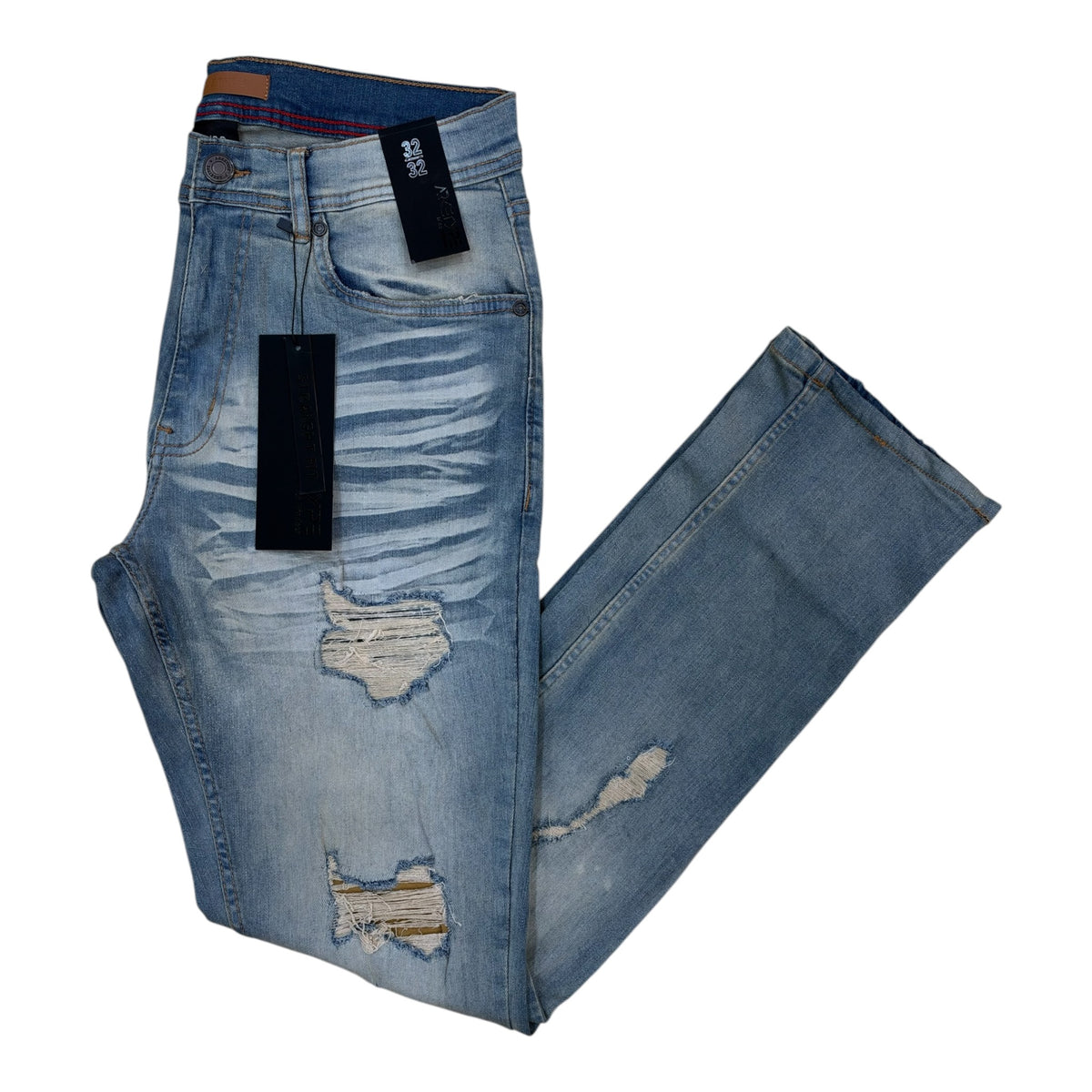 WH-P623 - Color Backing Straight Fit stretch Jeans