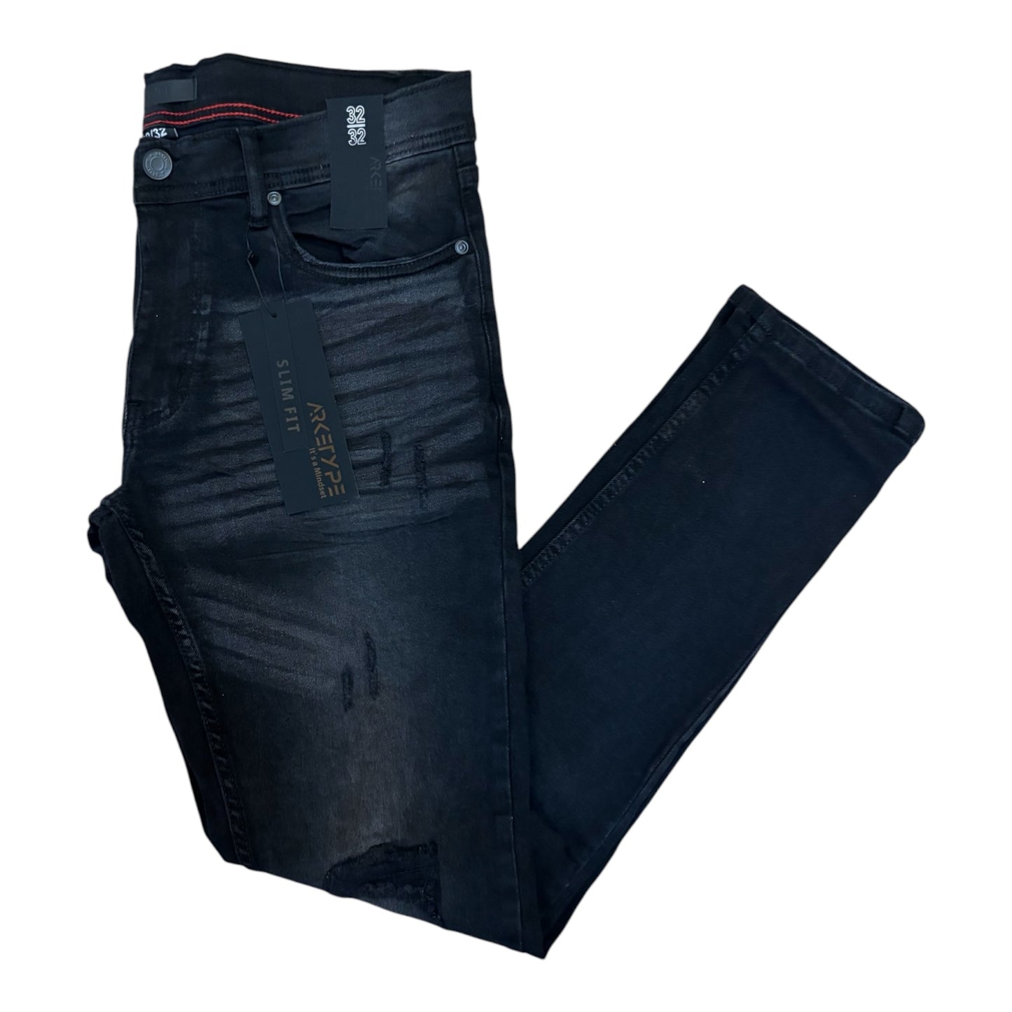 WH-P611 - Revival Ripped Slim-Fit Stretch Jeans
