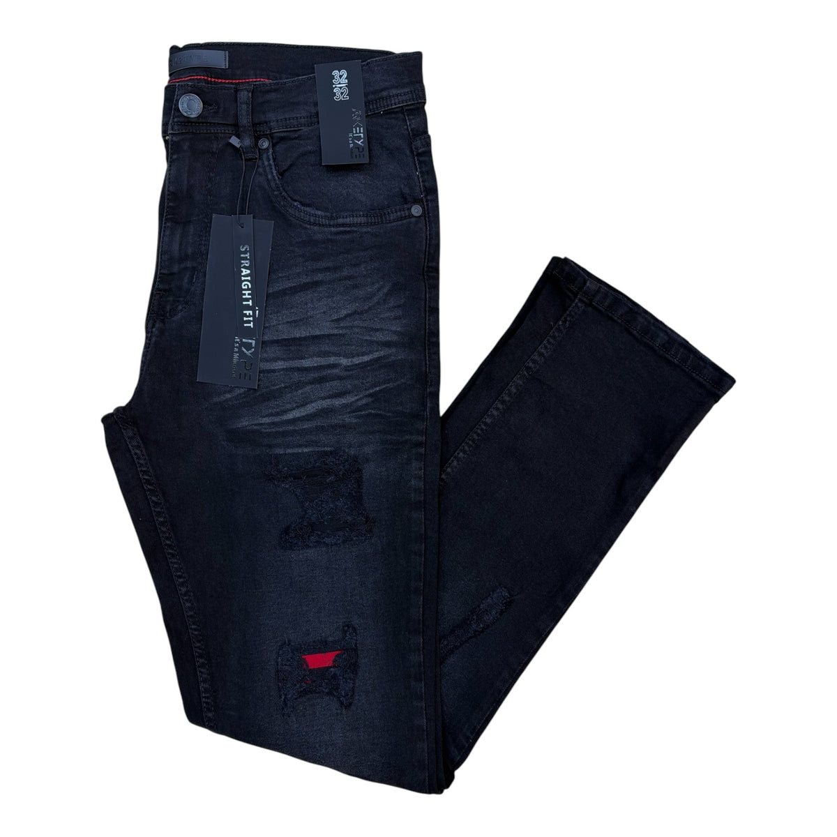 WH-P623 - Color Backing Straight Fit stretch Jeans