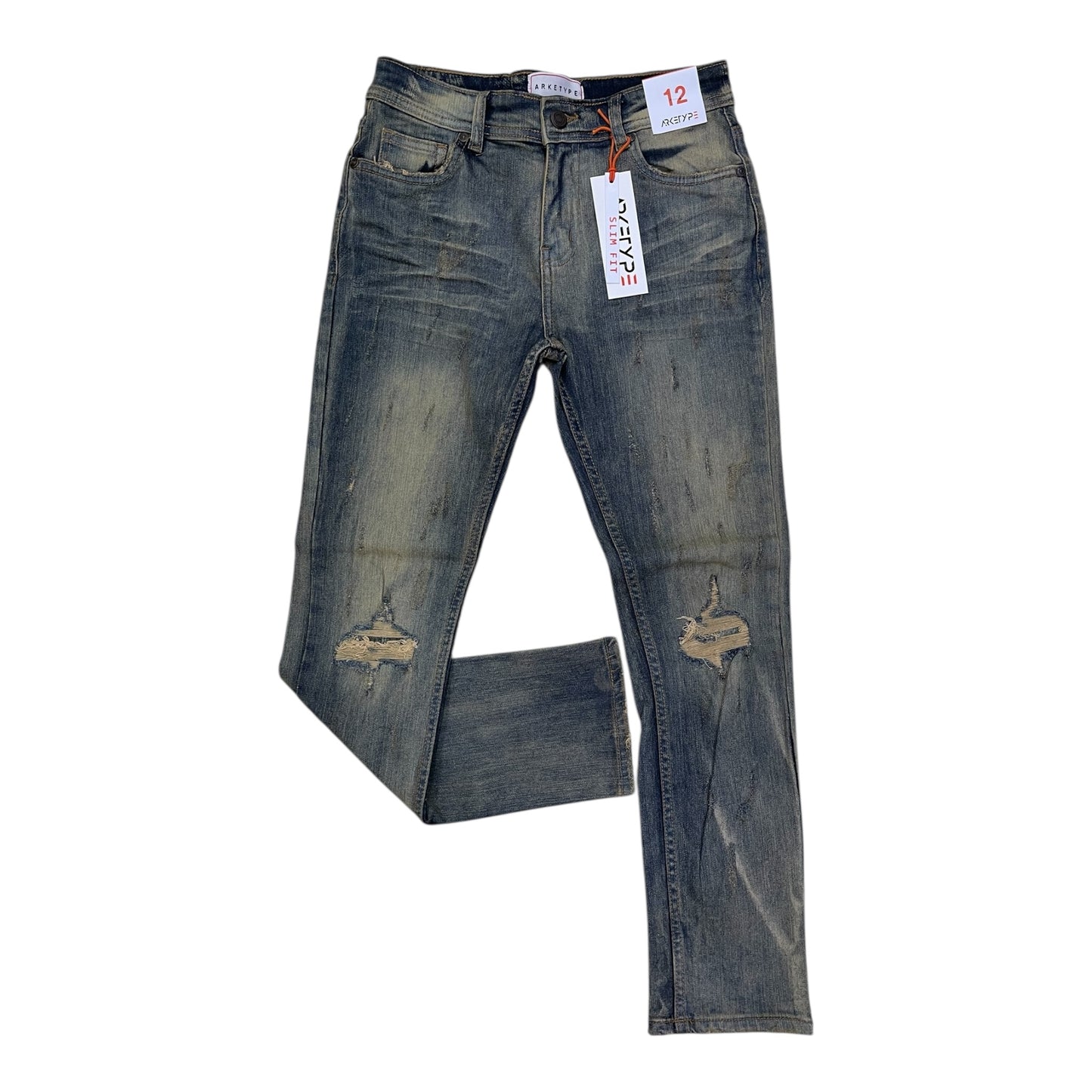 P430K - Boy's/Kids Sydney Ripped Slim-Fit Stretch Jeans