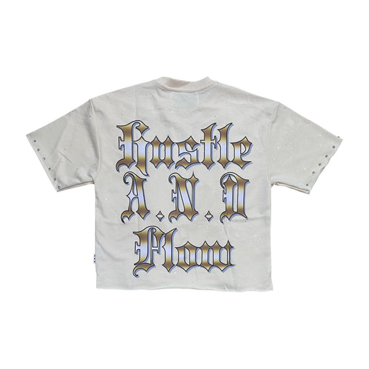 T1493 - Legend with Rhinestones Cropped Top T-Shirt