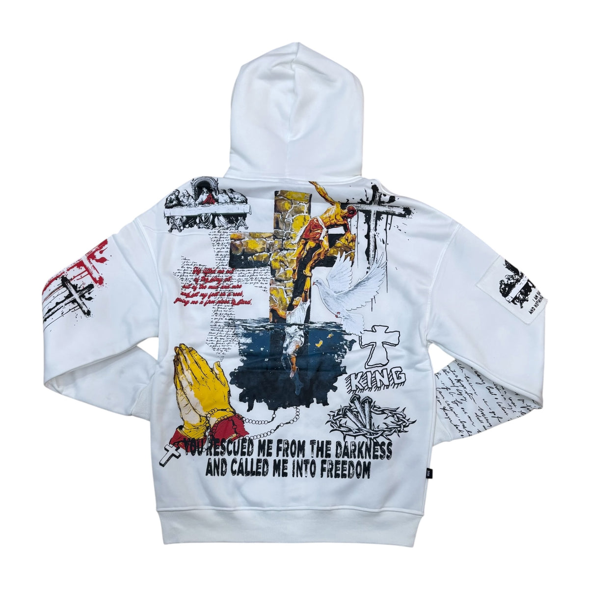 WH-SW6233 - Nothing Can Shake My Salvation Zip Up Graphic Hoodie