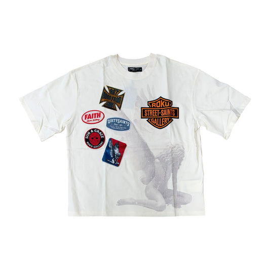 WH-RK1482186 - Roku Gallery with Patches Boxy Graphic T-Shirt