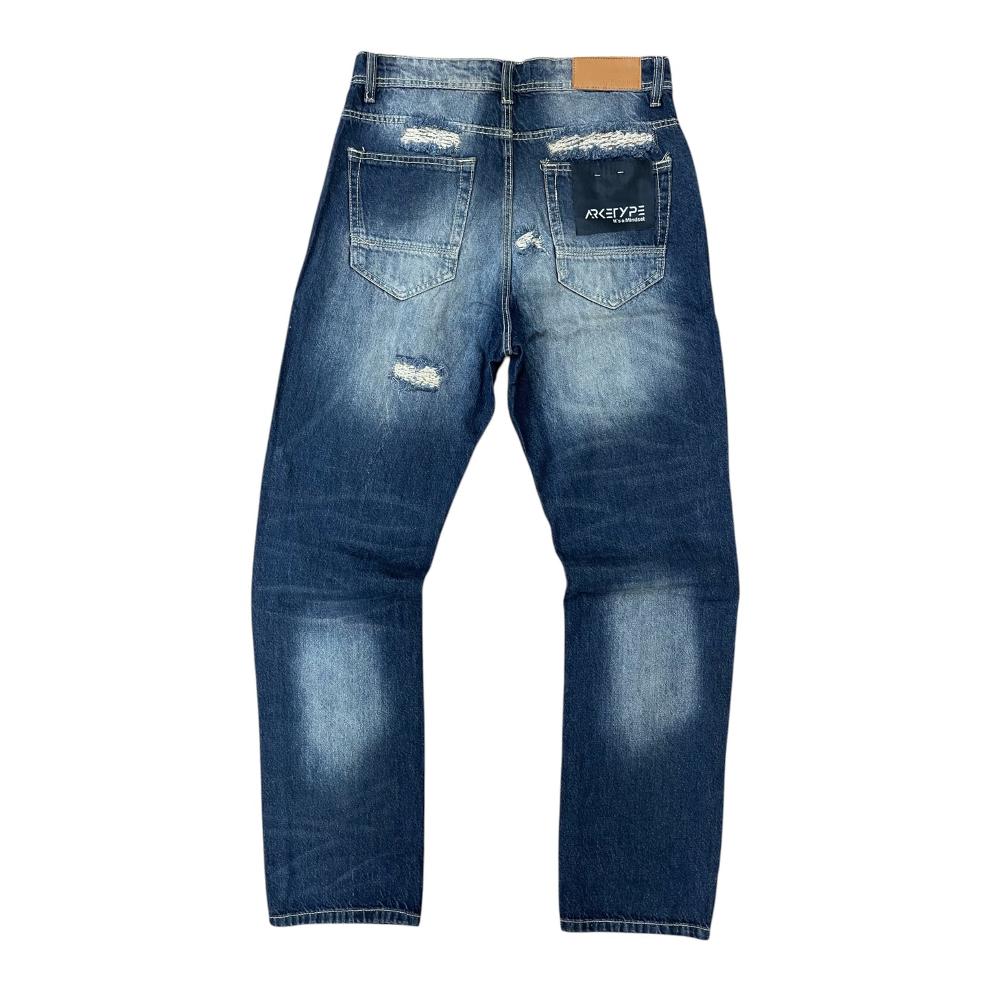 P628 - Reinforced Ripped Loose-Fit Stretch Jeans